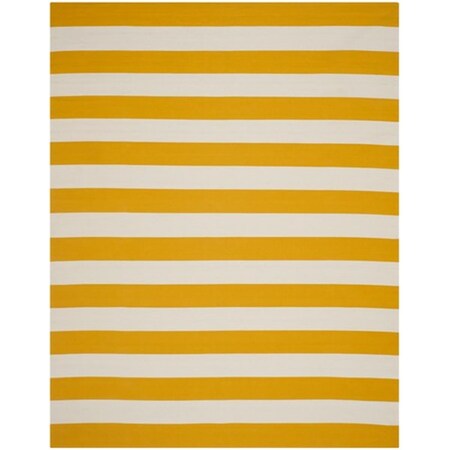 Safavieh Montauk Hand Woven Large Rectangle Rug- Yellow - White- 9 X 12 Ft. MTK712A-9